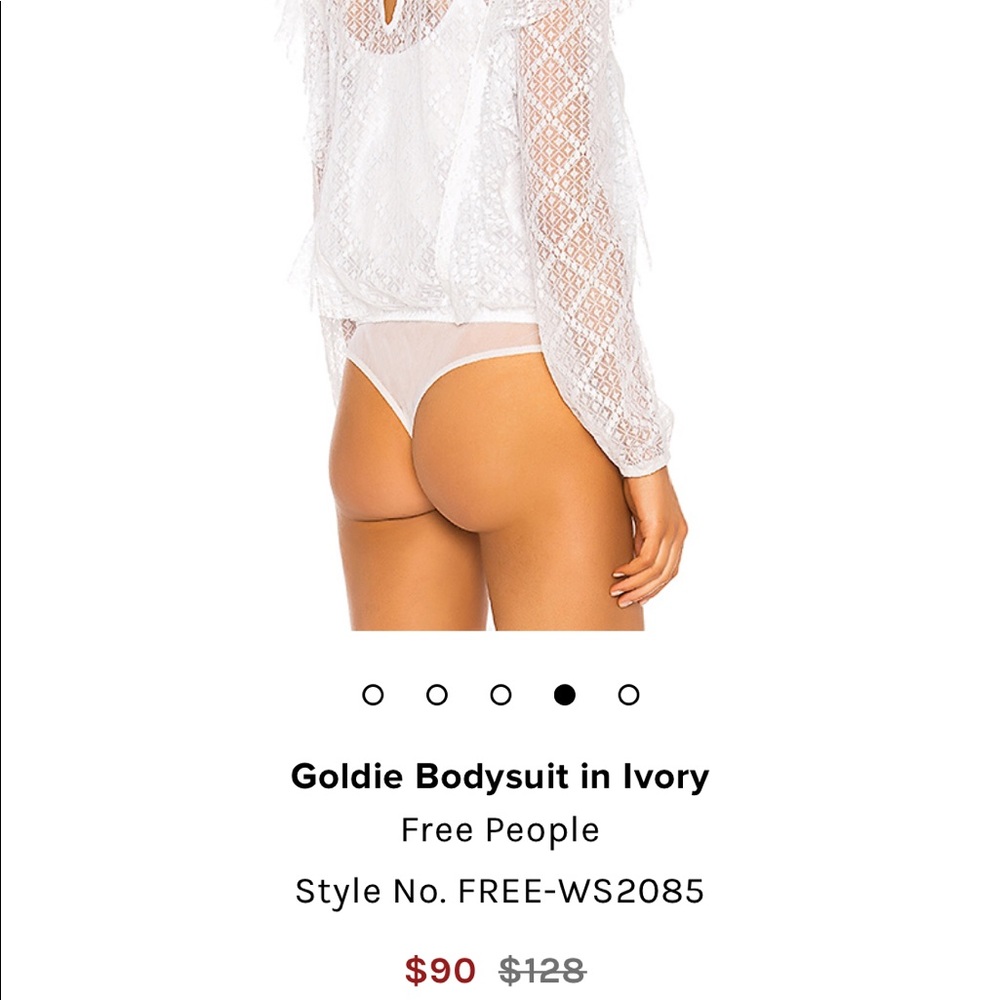 Free People Ivory Lace Bodysuit - Picture 7 of 8